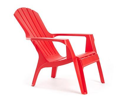 Red Adirondack Plastic Outdoor Stack Chair