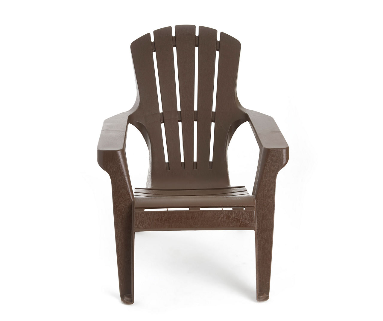 Brown plastic store patio chairs