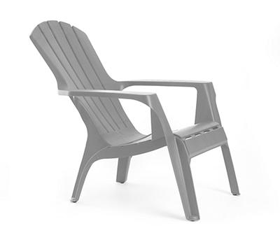 Gray Adirondack Plastic Outdoor Stack Chair