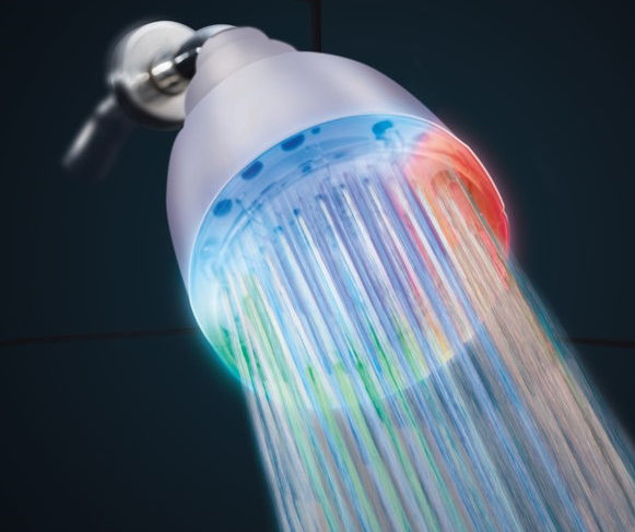 Color changing deals shower head