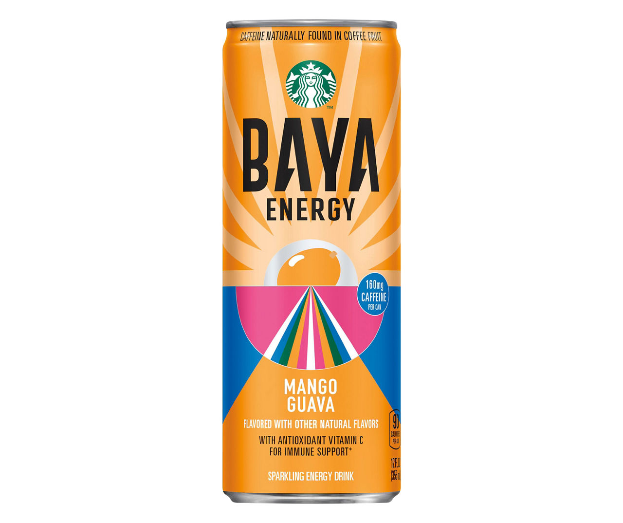 Starbucks Baya Energy Mango Guava Sparkling Energy Drink 12 fl oz