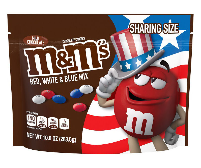 M&M's Red White & Blue Peanut Butter Chocolate Candies, 34 oz - Pay Less  Super Markets