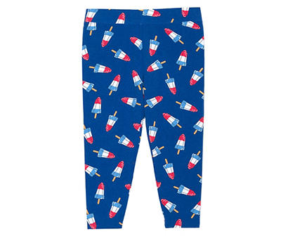 Women's Blue Americana Ice Pop Capri Pants