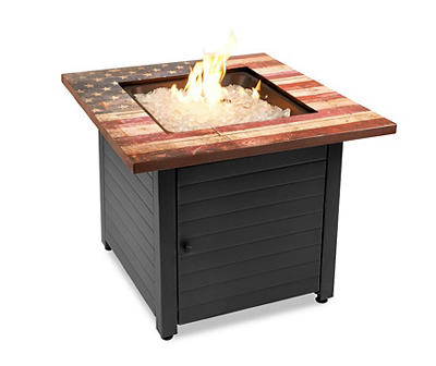 LIBERTY 30IN SQ AMERICAN FLAG FIREPIT
