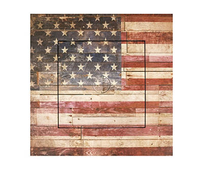 LIBERTY 30IN SQ AMERICAN FLAG FIREPIT