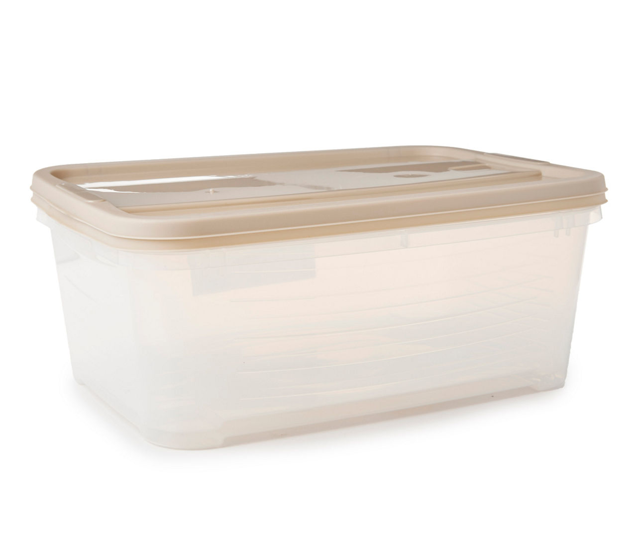 Choice 1 Qt. Translucent Round Polypropylene Food Storage Container and Lid  - 3/Pack