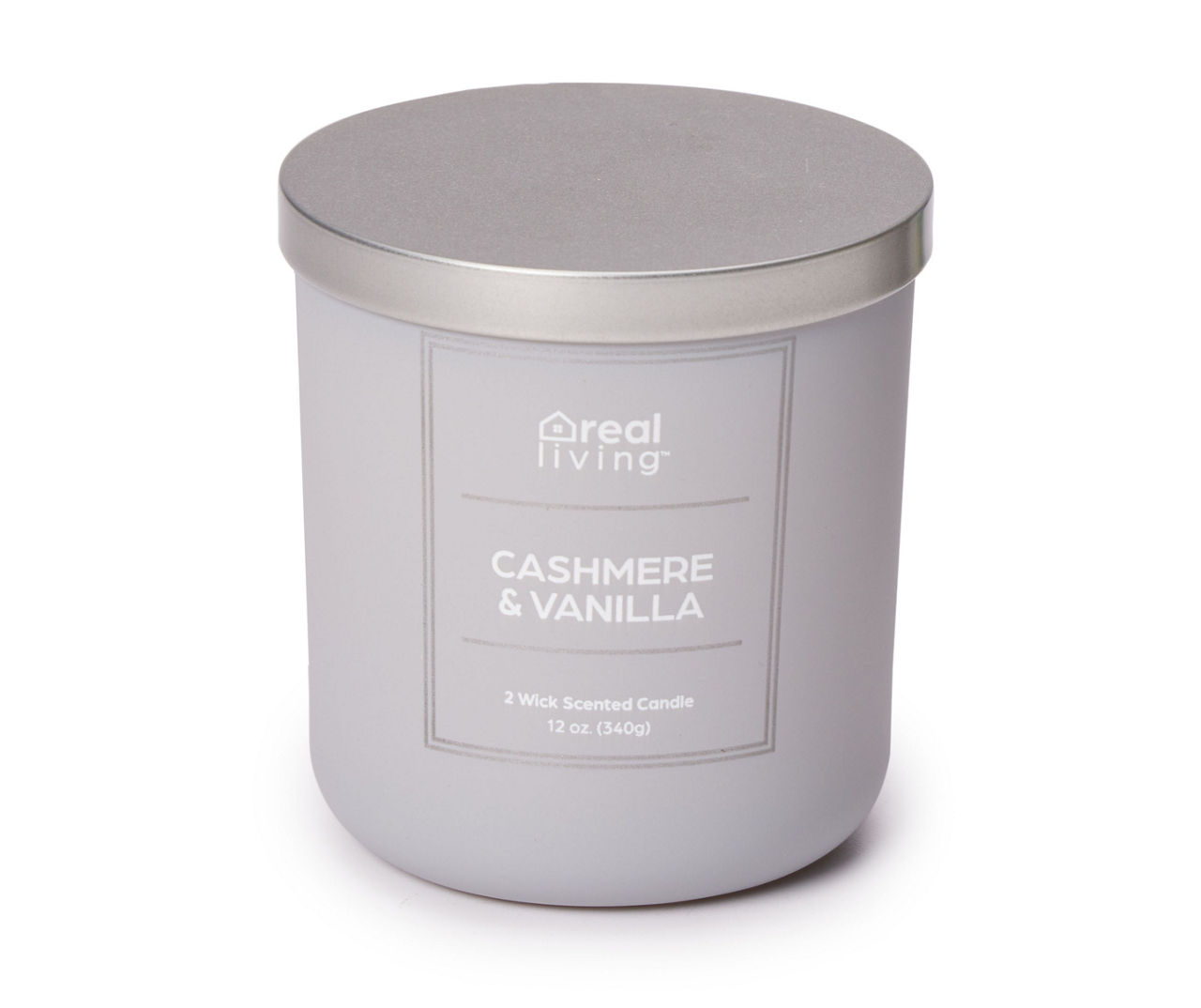 Real Living Cashmere & Vanilla Gray Jar Candle, 12 Oz. Big Lots