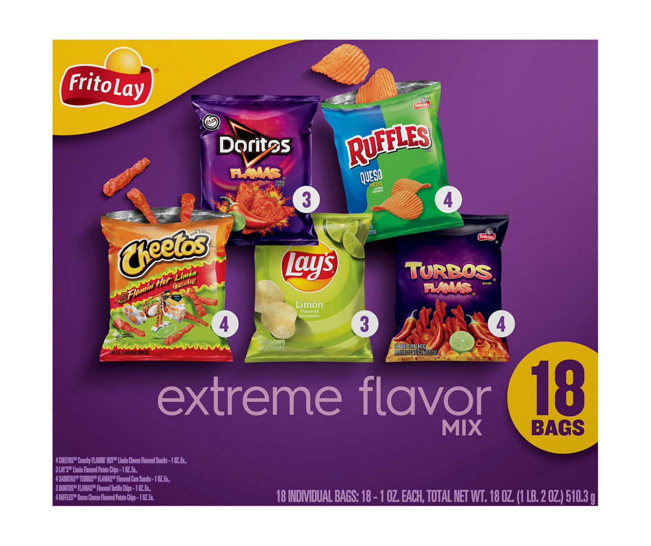 Frito Lay Frito Lay Snacks Extreme Flavors Mix 1 Ounce/18 Big Lots