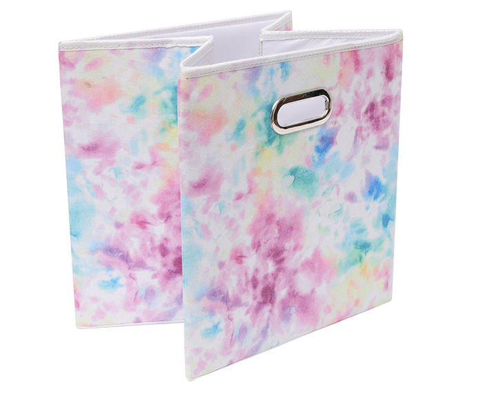 Dorm Essentials Tie-Dye Folding Canvas Storage Bin