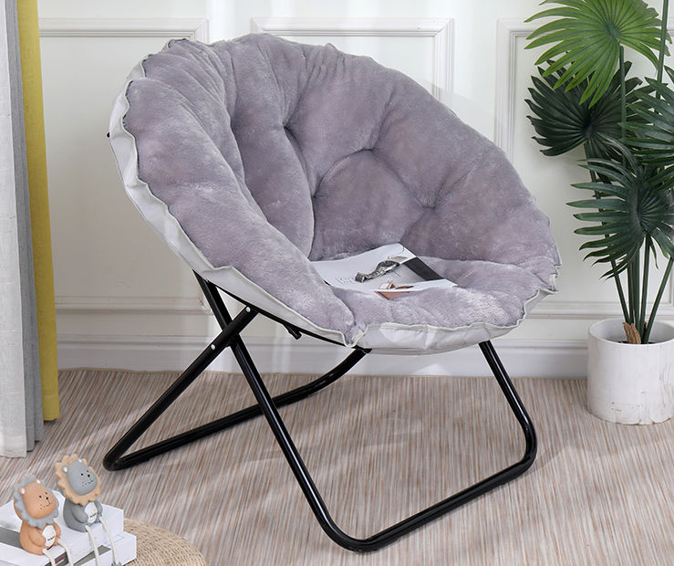 Real Living Dorm Essentials Gray Foldable Saucer Chair Big Lots