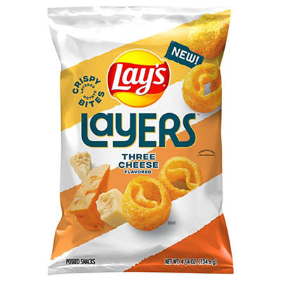 Lay's Layers Three Cheese Flavored Potato Snacks 4.75 oz