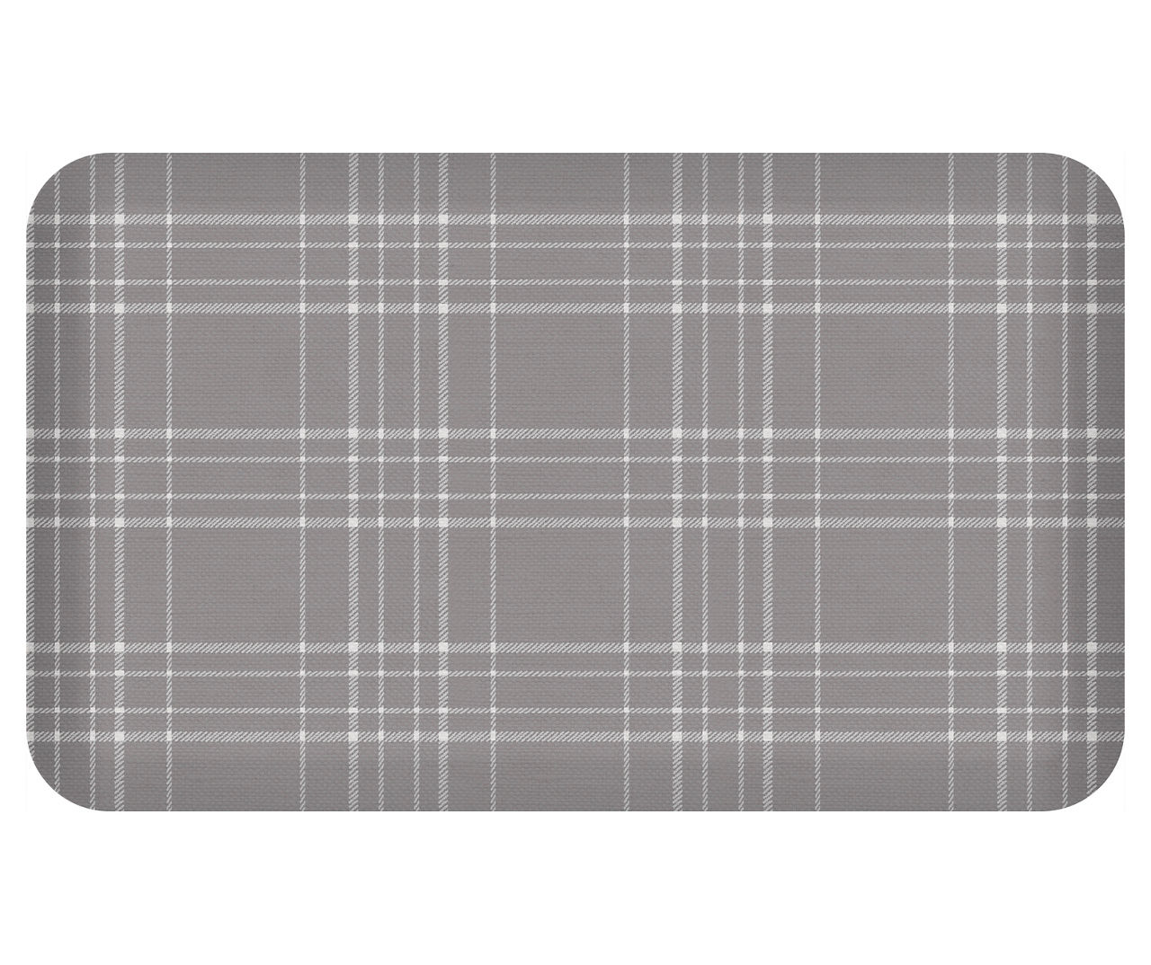 Charcoal Plaid Soft Step Kitchen Mat Big Lots