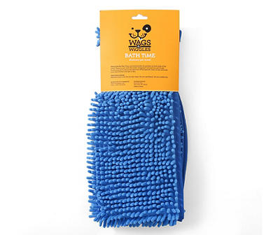 Blue Bath Time Shammy Pet Towel