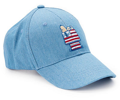 Light Denim Blue Patriotic Snoopy Baseball Cap