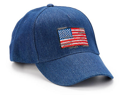 Denim Blue US Flag Baseball Cap