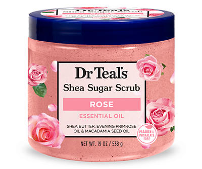 Rose Essential Oil Shea Sugar Scrub, 19 Oz.