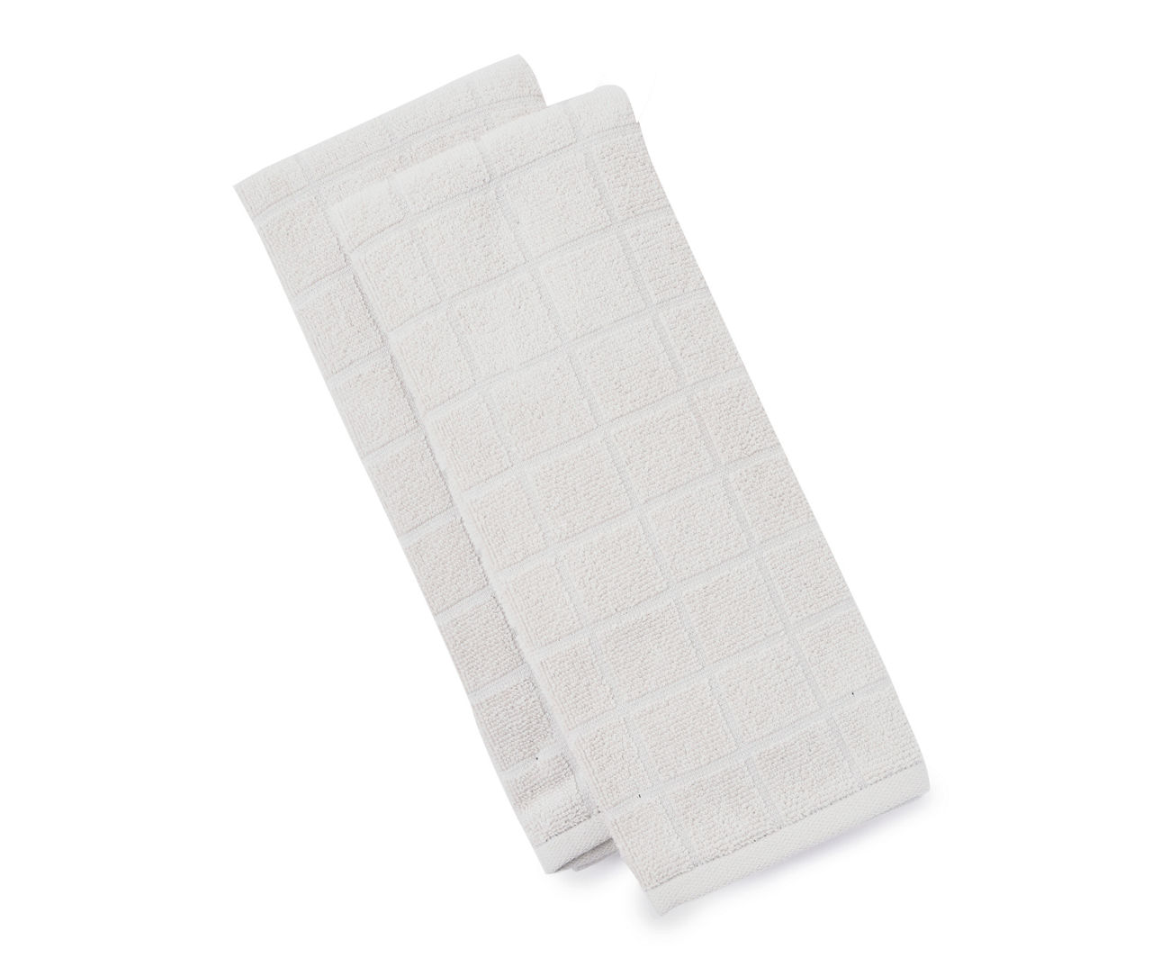 Quiet Gray Windowpane Texture Hand Towel, 2-Pack