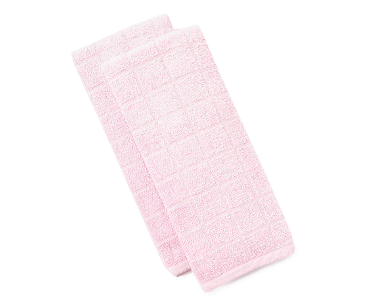 Pink Lavender Windowpane Texture Hand Towel, 2-Pack