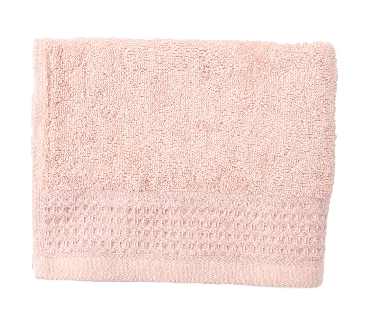 Cameo Rose Waffle-Accent Hand Towel