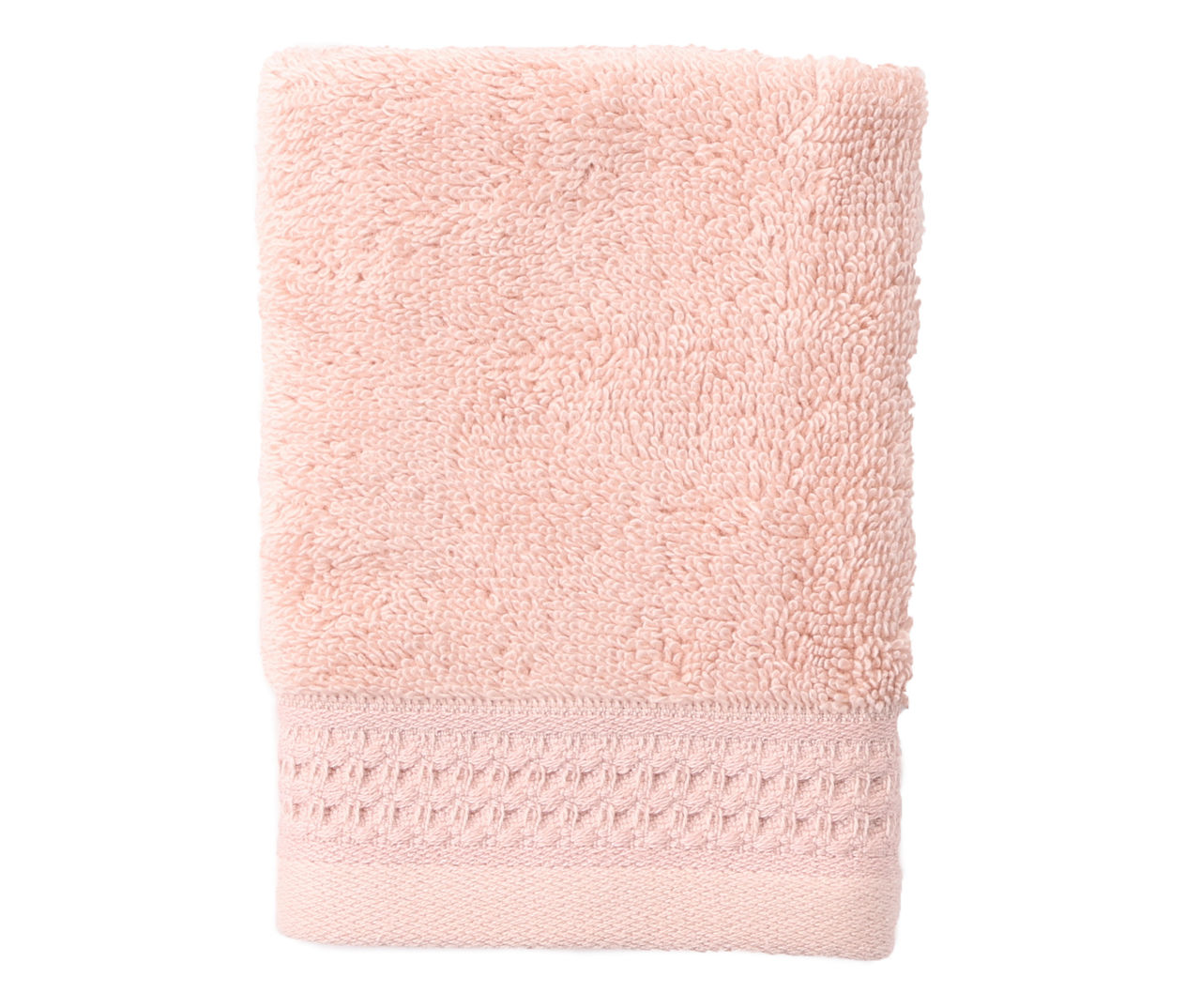 Cameo Rose Waffle-Accent Washcloth