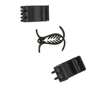 Black Claw Clips, 3-Pack