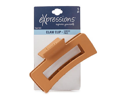 Brown Soft Touch Claw Clip