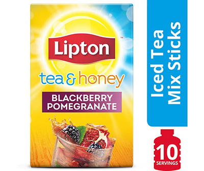 Blackberry Pomegranate Tea & Honey Mix Sticks, 10-Pack