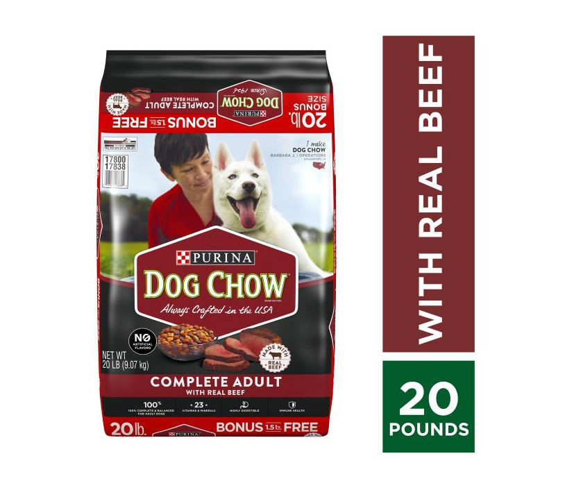 Dog chow complete adult with real beef dry dog 2024 food