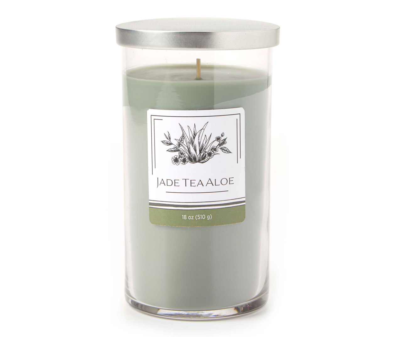 Jade Tea Aloe Jar Candle With Silver Lid, 18 oz. Big Lots