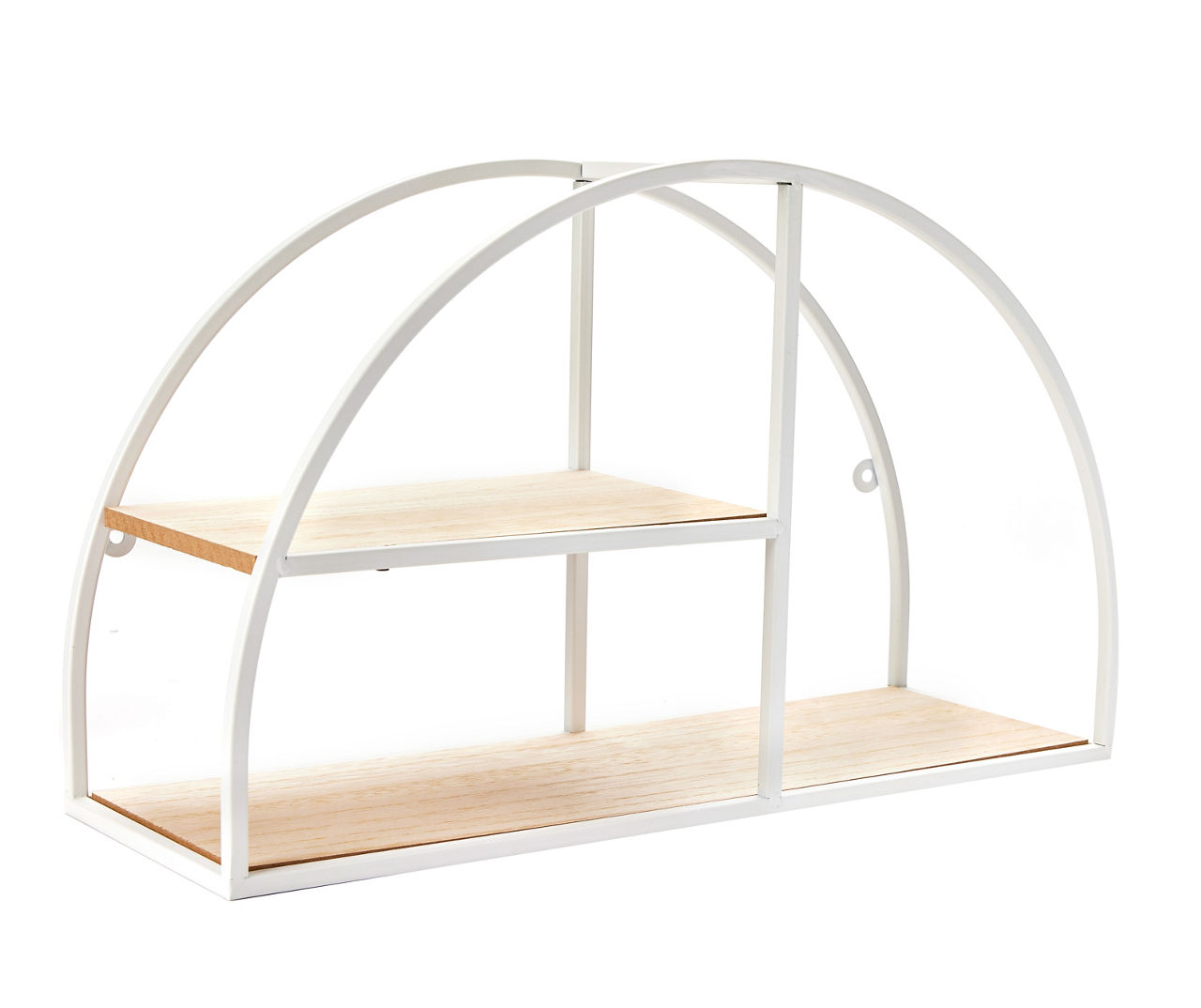 White Semicircle 2-Tier Wall Shelf - Big Lots