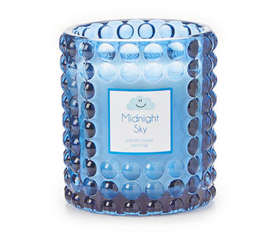 Midnight Sky Blue Bubble-Embossed Jar Candle, 6 oz.