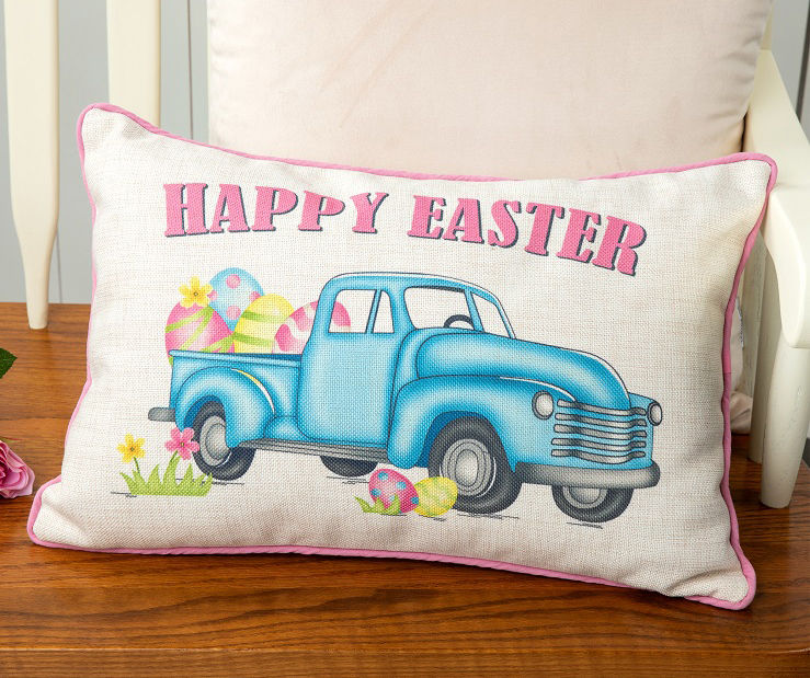 Happy 2025 easter pillow