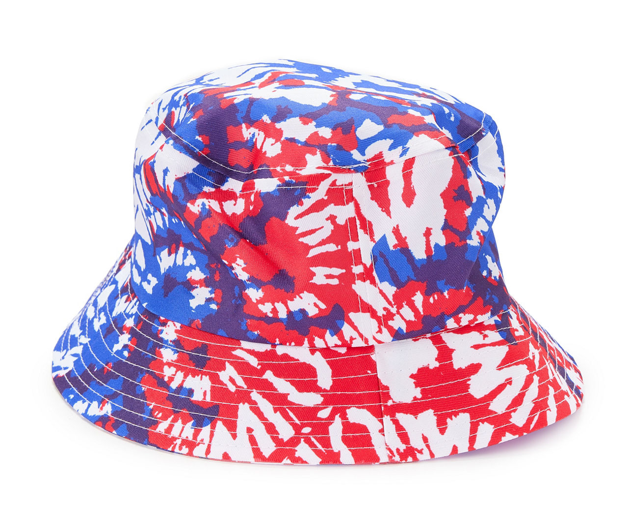  Red White and Blue Bucket Hat with Plastic Pockets - K