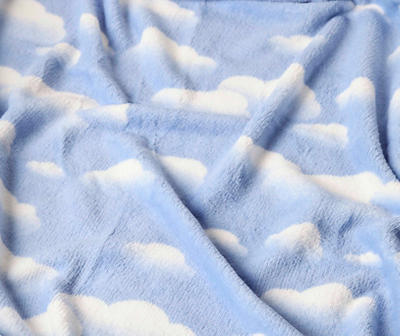 Real Living Blue & White Clouds Throw, (50
