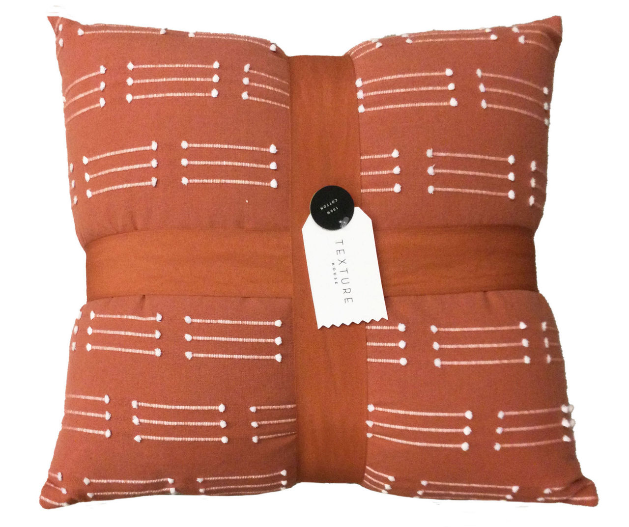 Azalia Dark Coral Triple Line Pattern Throw Pillow Big Lots