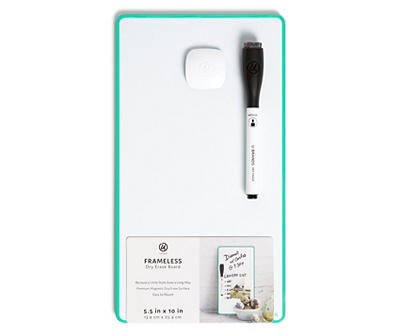 Teal Magnetic Dry Erase Board, (5.5" x 10")