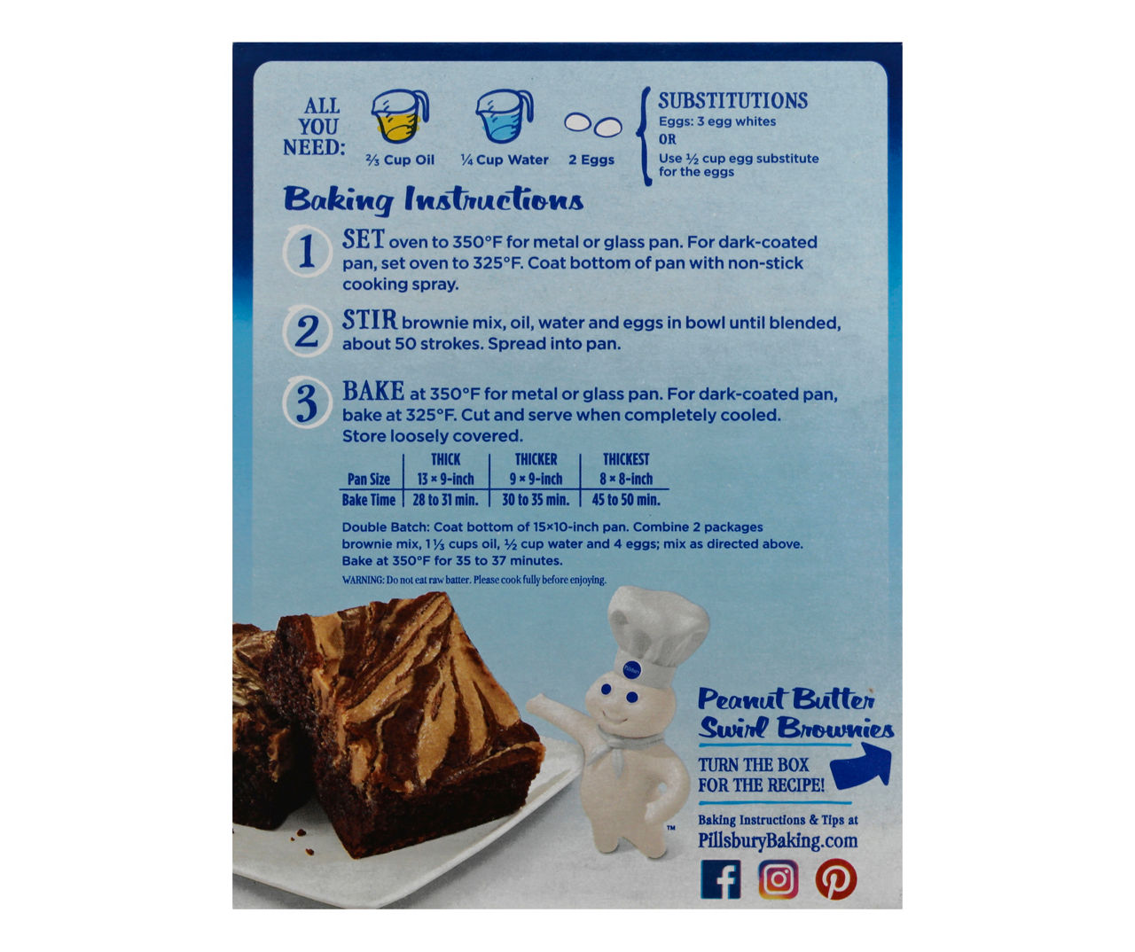 Pillsbury Chocolate Fudge Brownie Mix, 18.4 Oz. | Big Lots