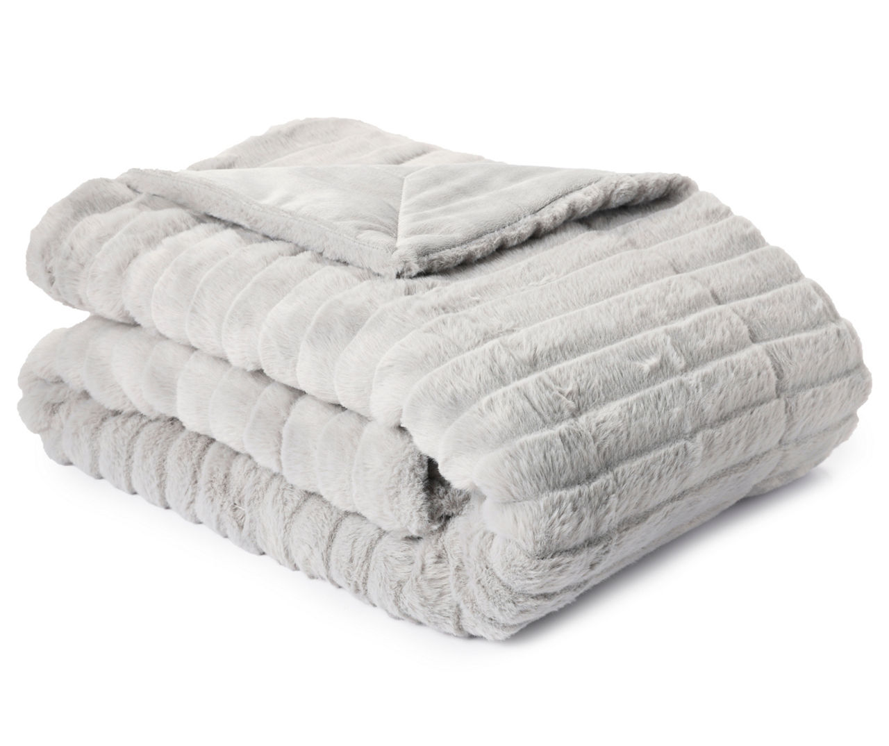 Broyhill Broyhill QuiltedRow Faux Fur Throw, (50" x 60") Big Lots