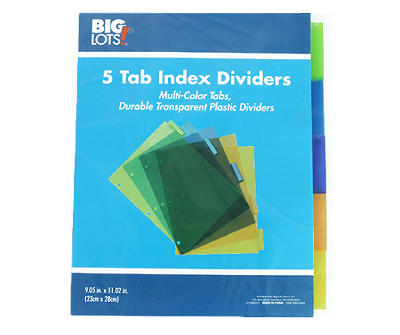 Tab Index Dividers, 5-Count