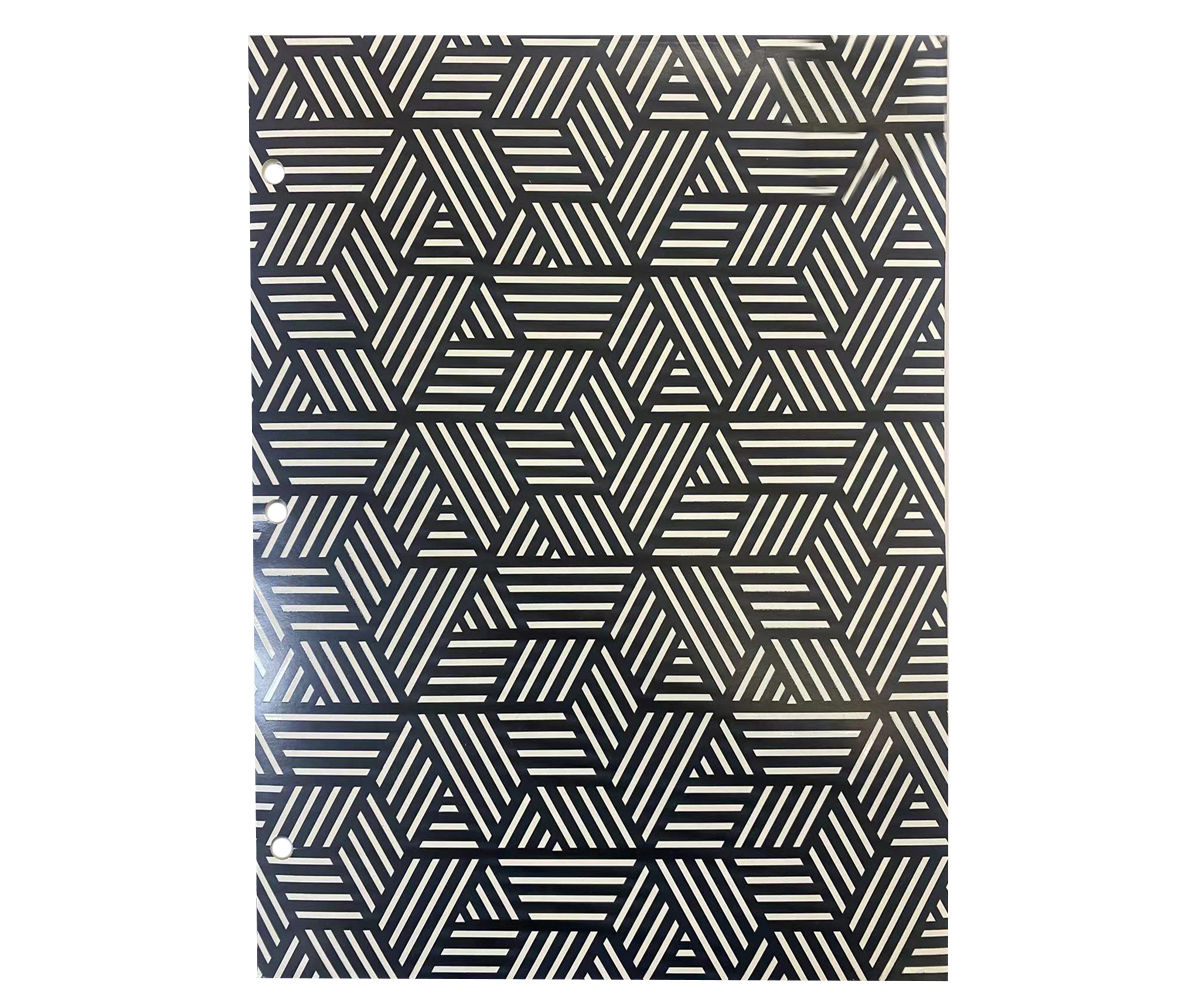 Black & White Geometric 2-Pocket Folder
