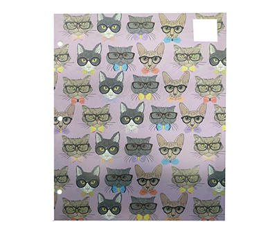 Glasses & Bow Tie Cats 2-Pocket Folder