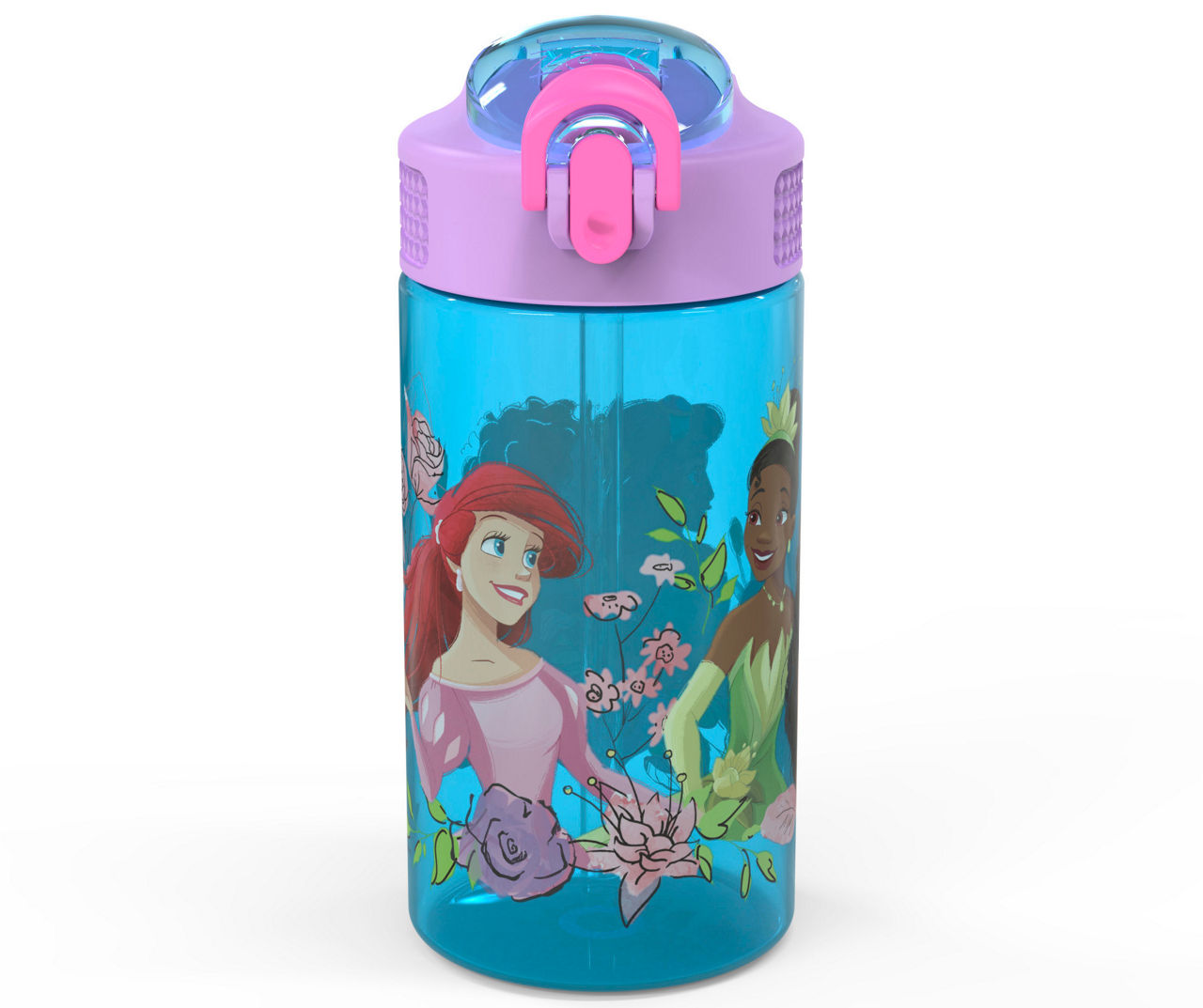 Disney Park Action Blue & Purple Princess Spout Water Bottle, 16