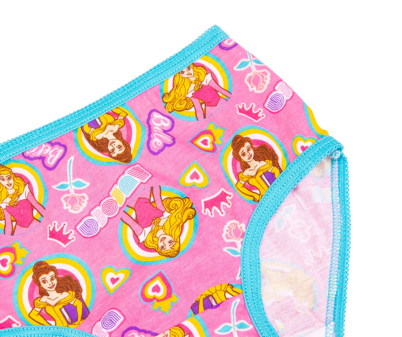 Disney Princess Toddler Size 4T White, Pink & Purple Briefs With Coloring  Page, 5-Pack