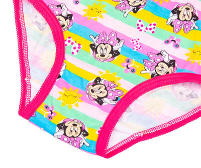 Toddler Size 4T White, Pink & Blue Briefs With Coloring Page, 5-Pack