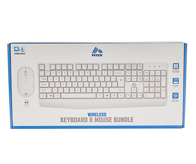 White Wireless Keyboard & Mouse