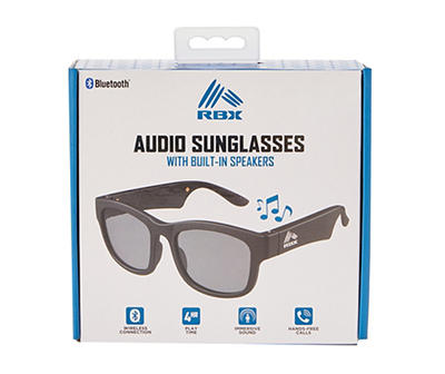 Black Square Sunglasses With Built-In Speakers