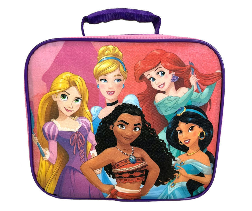  Disney Princess Girl's Soft Insulated School Lunch Box (One  Size, Purple/Pink): Home & Kitchen