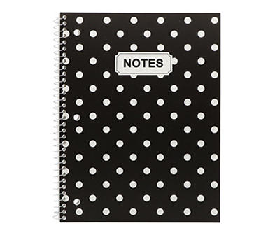 Black & White Dots Spiral Notebook