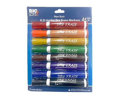 Jumbo Dry Erase Markers, 8-Pack