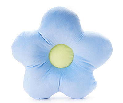 Vista Blue & Green Shaped Flower Decorative Pillow